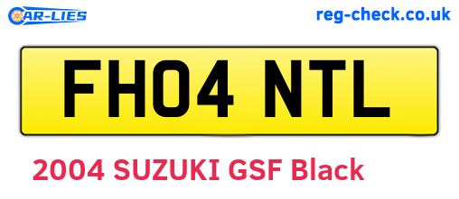 FH04NTL are the vehicle registration plates.