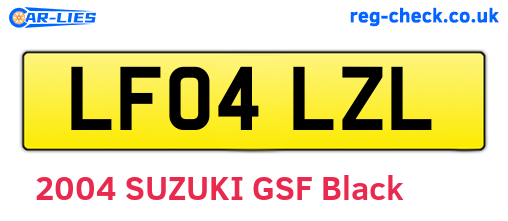 LF04LZL are the vehicle registration plates.