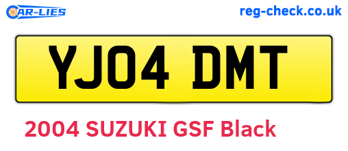 YJ04DMT are the vehicle registration plates.