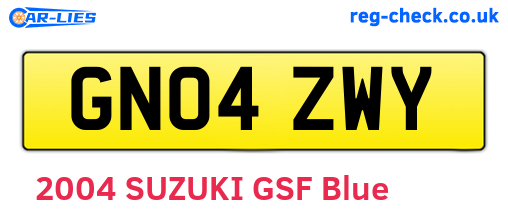 GN04ZWY are the vehicle registration plates.
