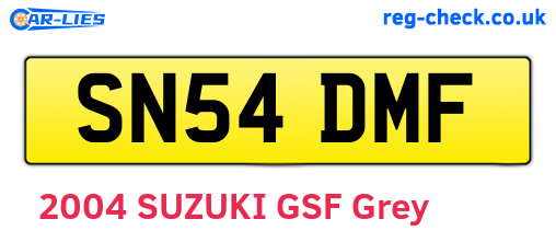 SN54DMF are the vehicle registration plates.
