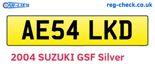 AE54LKD are the vehicle registration plates.