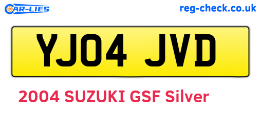 YJ04JVD are the vehicle registration plates.