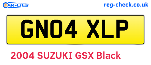 GN04XLP are the vehicle registration plates.