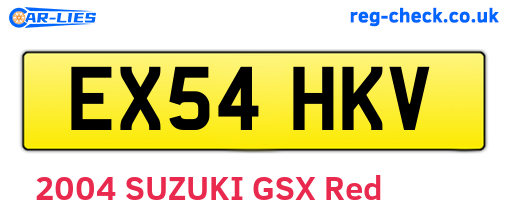 EX54HKV are the vehicle registration plates.
