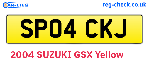 SP04CKJ are the vehicle registration plates.