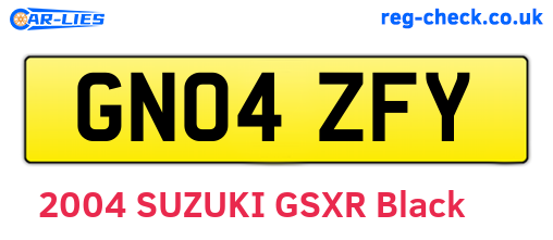 GN04ZFY are the vehicle registration plates.