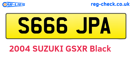 S666JPA are the vehicle registration plates.