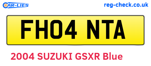 FH04NTA are the vehicle registration plates.