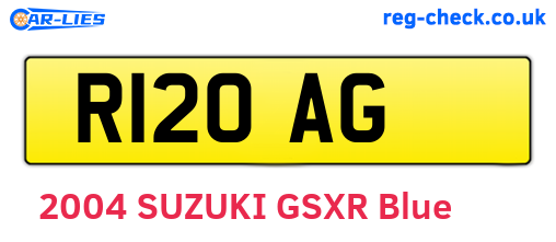 R12OAG are the vehicle registration plates.