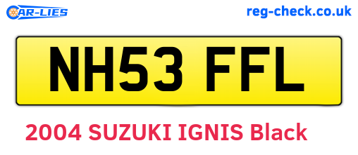 NH53FFL are the vehicle registration plates.