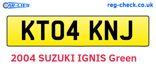 KT04KNJ are the vehicle registration plates.