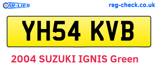 YH54KVB are the vehicle registration plates.