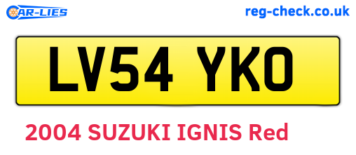 LV54YKO are the vehicle registration plates.