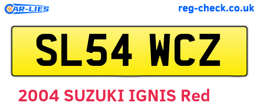 SL54WCZ are the vehicle registration plates.
