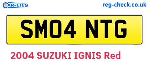 SM04NTG are the vehicle registration plates.