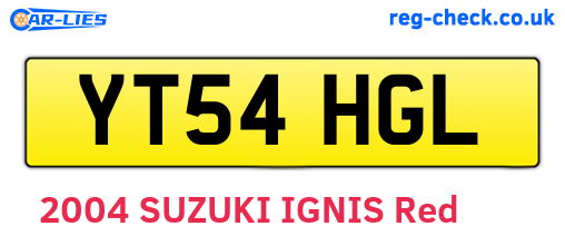 YT54HGL are the vehicle registration plates.