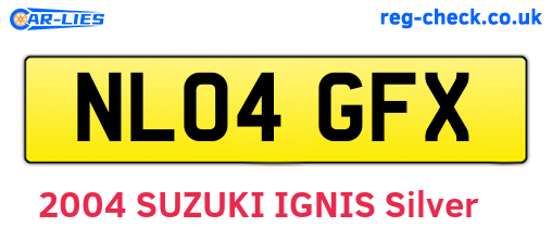 NL04GFX are the vehicle registration plates.