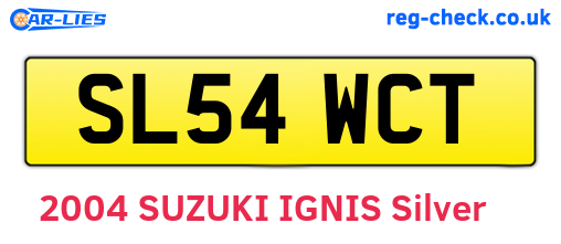 SL54WCT are the vehicle registration plates.