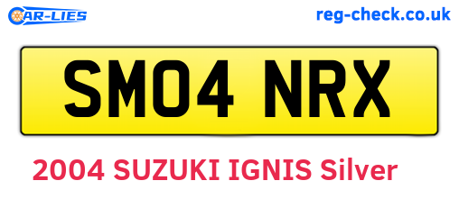 SM04NRX are the vehicle registration plates.