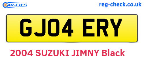 GJ04ERY are the vehicle registration plates.