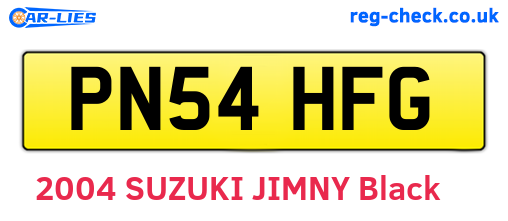 PN54HFG are the vehicle registration plates.