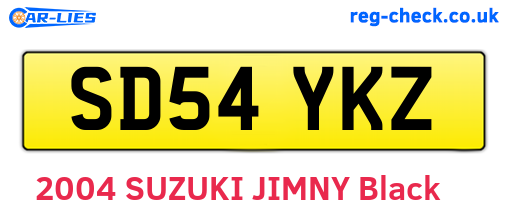 SD54YKZ are the vehicle registration plates.
