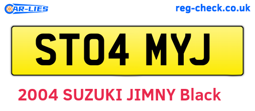ST04MYJ are the vehicle registration plates.