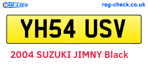 YH54USV are the vehicle registration plates.