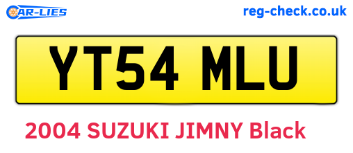YT54MLU are the vehicle registration plates.