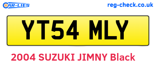 YT54MLY are the vehicle registration plates.
