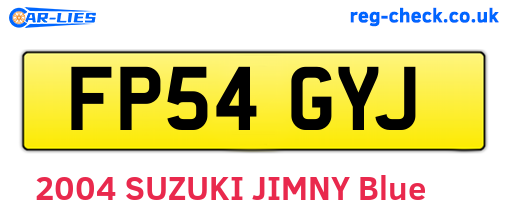 FP54GYJ are the vehicle registration plates.