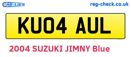 KU04AUL are the vehicle registration plates.