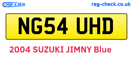 NG54UHD are the vehicle registration plates.