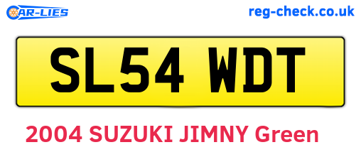 SL54WDT are the vehicle registration plates.