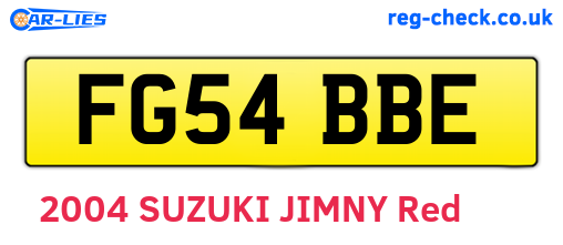 FG54BBE are the vehicle registration plates.