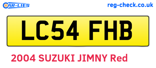 LC54FHB are the vehicle registration plates.