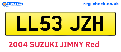 LL53JZH are the vehicle registration plates.
