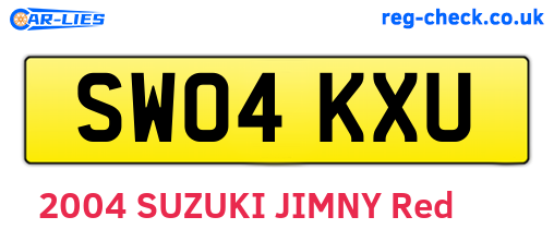 SW04KXU are the vehicle registration plates.