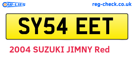 SY54EET are the vehicle registration plates.