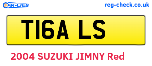T16ALS are the vehicle registration plates.