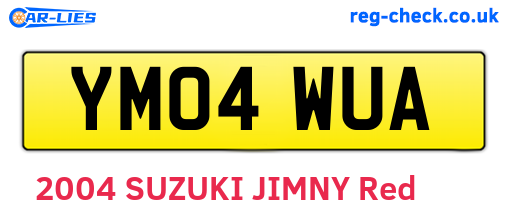 YM04WUA are the vehicle registration plates.