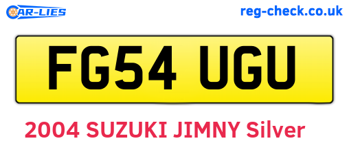 FG54UGU are the vehicle registration plates.