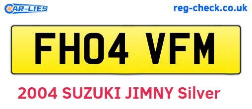 FH04VFM are the vehicle registration plates.