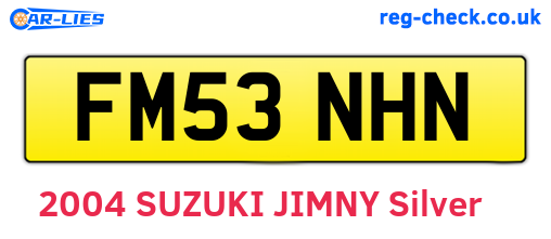 FM53NHN are the vehicle registration plates.