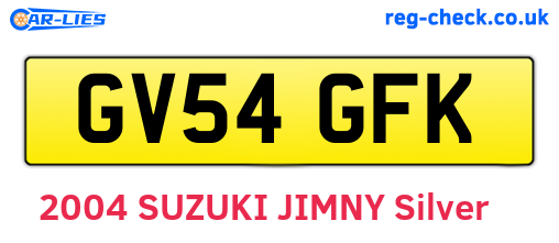 GV54GFK are the vehicle registration plates.