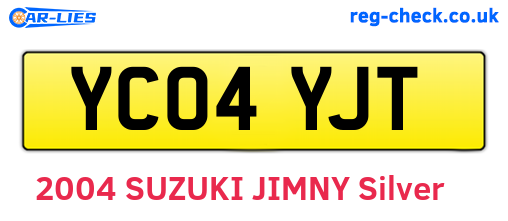 YC04YJT are the vehicle registration plates.