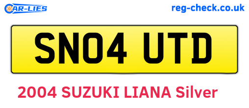 SN04UTD are the vehicle registration plates.