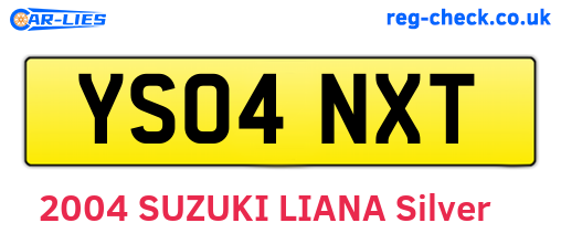 YS04NXT are the vehicle registration plates.