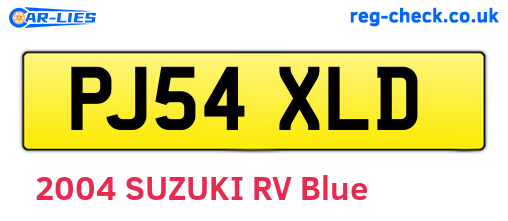 PJ54XLD are the vehicle registration plates.